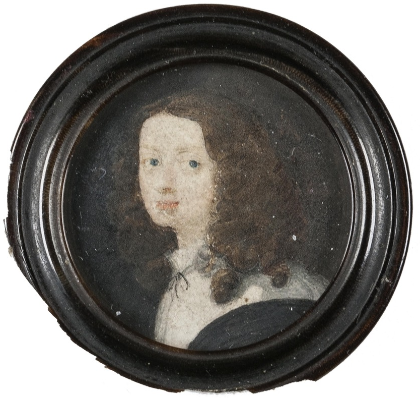 Miniatyrporträtt av Alexander Cooper föreställande drottning Kristina, Nationalmuseum