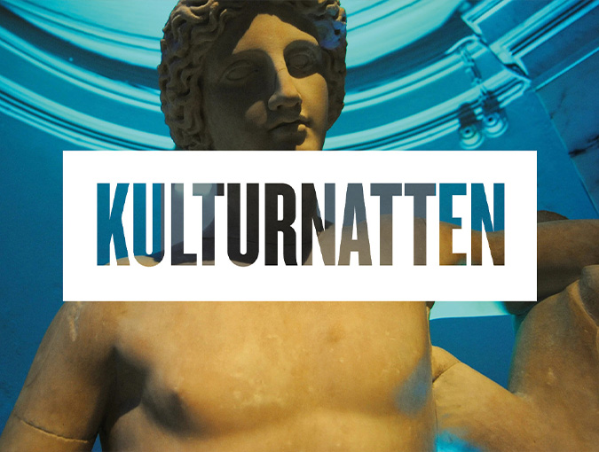 Omslagsbild för kulturnattsporgrammet på medelhavsmuseet.