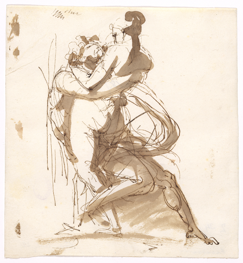 Johan Tobias Sergel, Jupiter och Juno, III, skiss, omkring 1775.